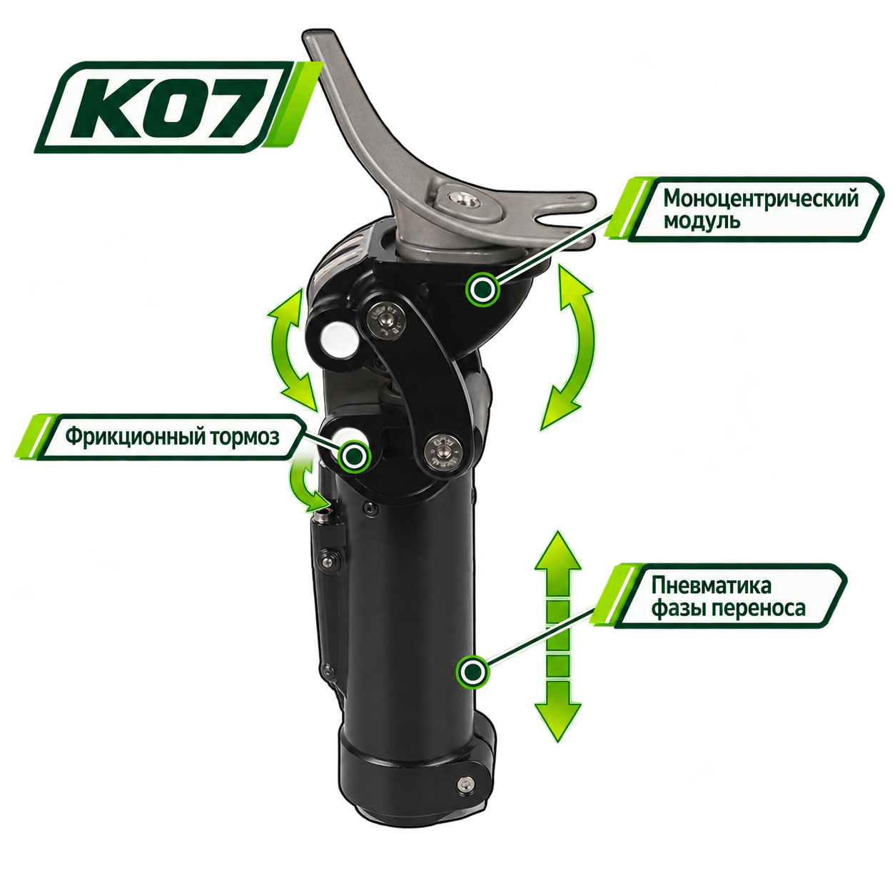 K07 — Коленный модуль моноцентрический пневматический
